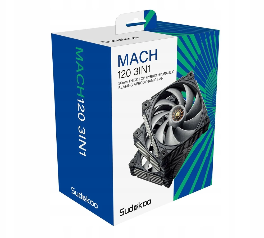 Sudokoo Mach120 PWM Lüfter – 120mm, juodos spalvos
