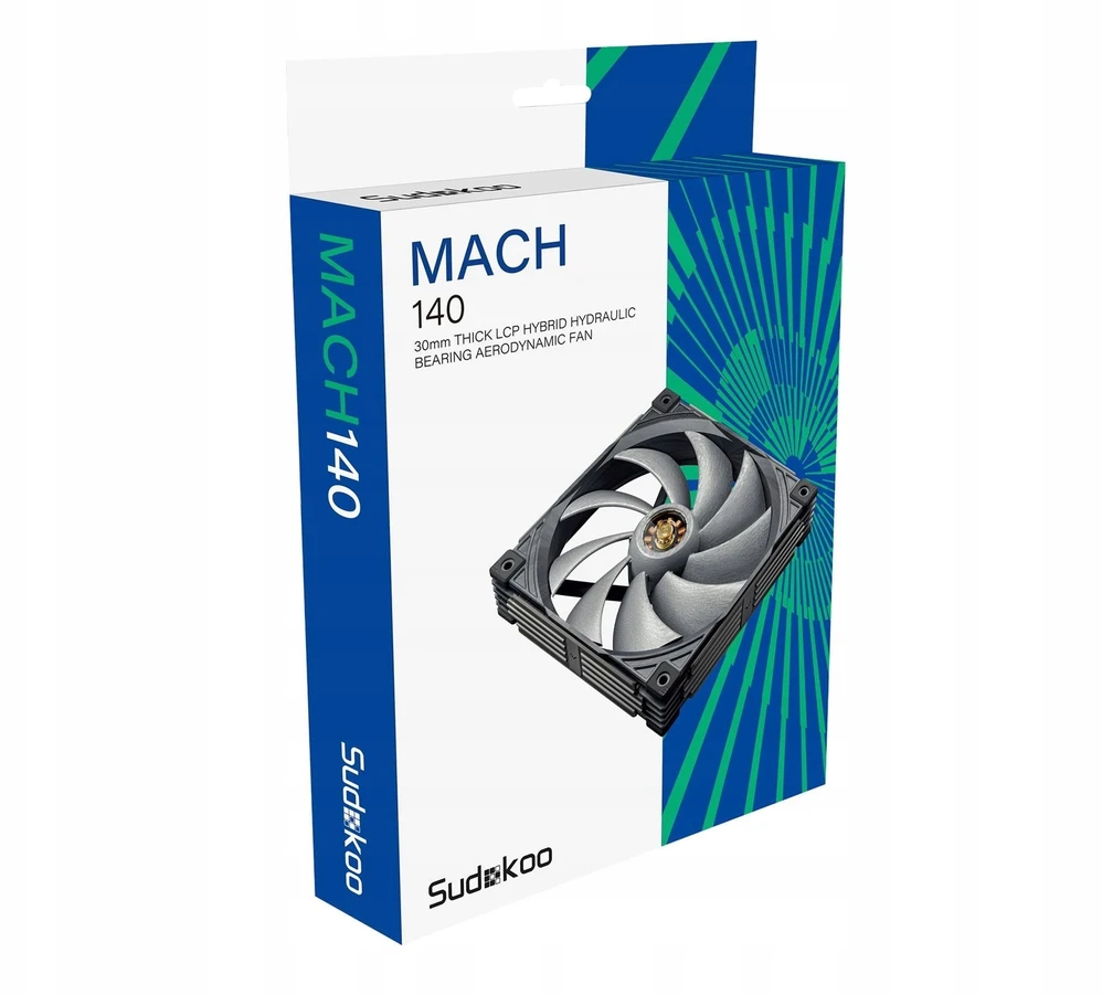Sudokoo Mach140 PWM Lüfter – 140mm, juodos spalvos