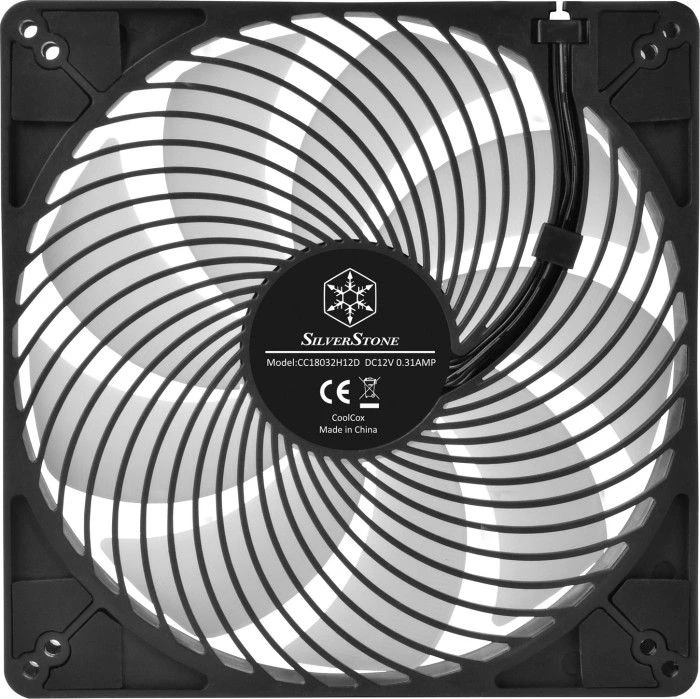 SilverStone AP184i-ARGB korpuso ventiliatorius, 180mm – juodos spalvos