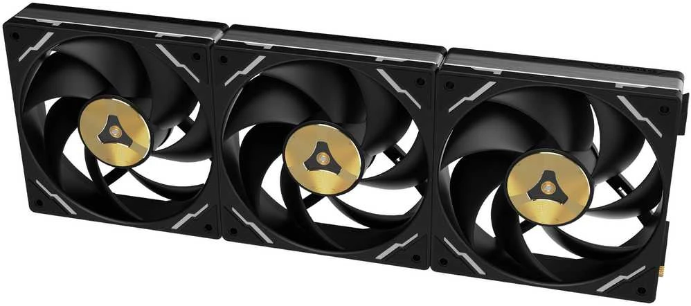 Tcomas FC700PRO 3x120mm ventiliatoriai auksiniais centrais