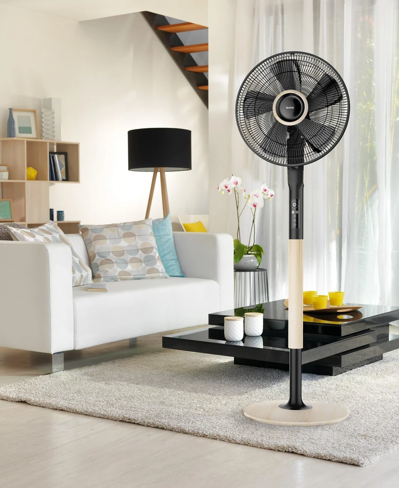 Ventiliatorius FAN Tefal stovas, 40 cm, juodas + medis riboto leidimo
