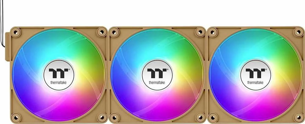Thermaltake CT120 EX ARGB Sync kompiuterio aušinimo ventiliatorius žvyras smėlis 3 vnt.
