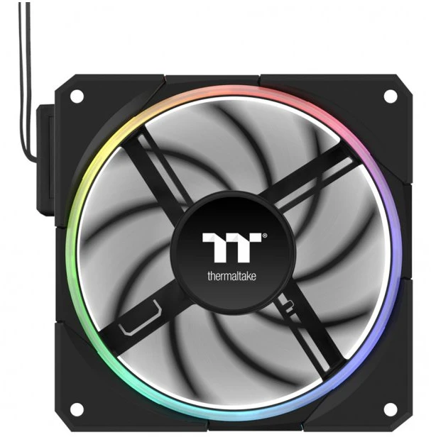 120 mm „Thermaltake TS120 EX RGB“ 3 vnt. ventiliatorių, juodų