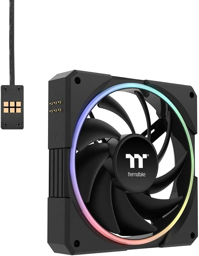 120 mm „Thermaltake TS120 EX RGB“ 3 vnt. ventiliatorių, juodų