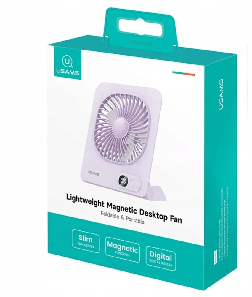 Lightweight Magnetic Desktop Ventiliatorius USAMS violetinės spalvos