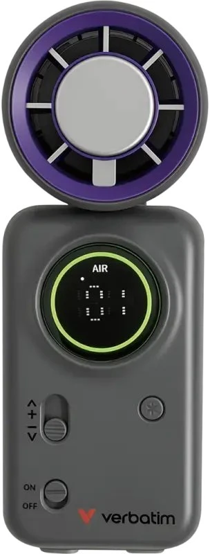 Wentylator Verbatim Cool 'n' Go Ice Touch Pro Handheld Fan Violetinė/Pilkas (32349)