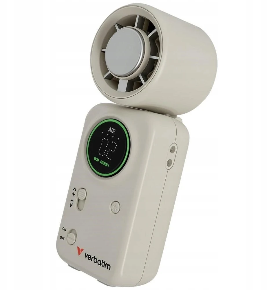 Rankinis ventiliatorius Verbatim Cool `n` Go Ice Touch Mini baltos spalvos sidabro spalvos 32346