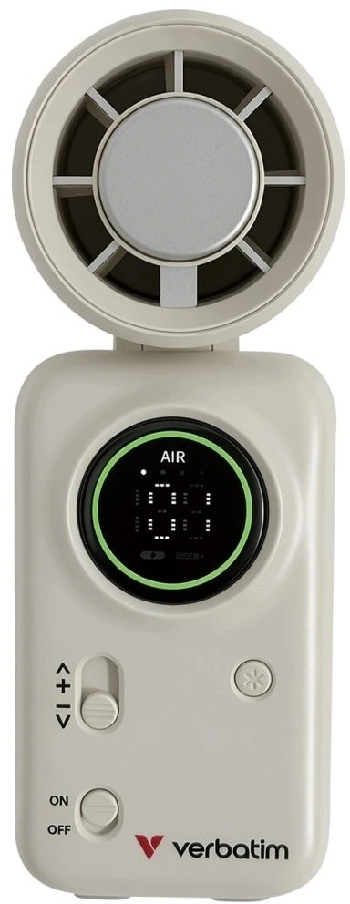 Rankinis ventiliatorius Verbatim Cool `n` Go Ice Touch Mini baltos spalvos sidabro spalvos 32346