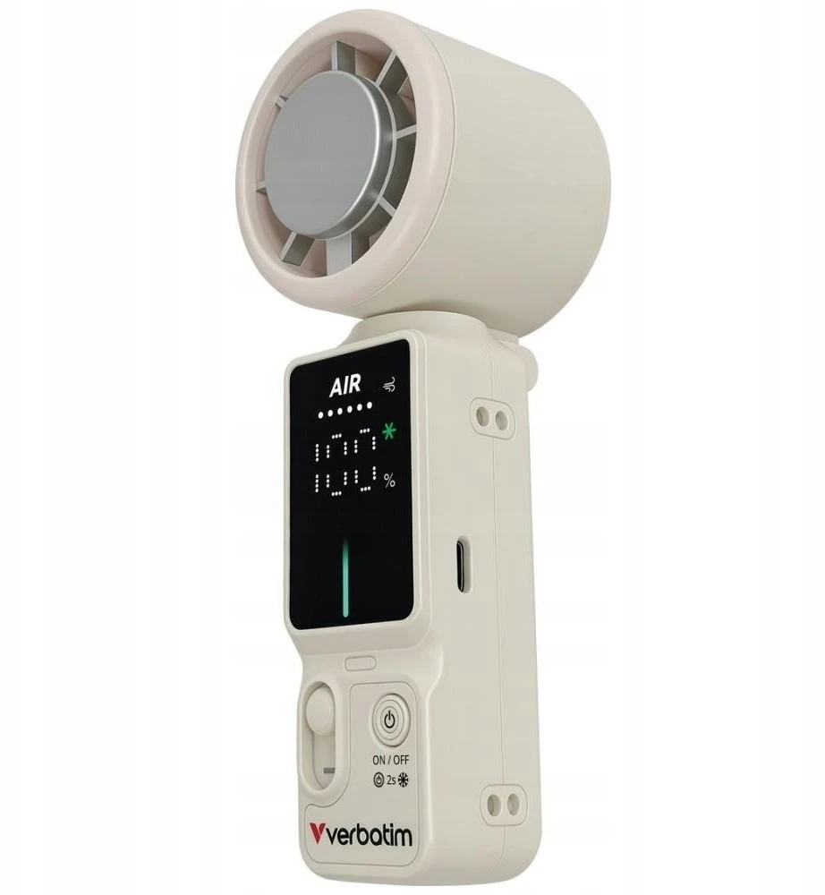 Rankinis ventiliatorius Verbatim Cool `n` Go Ice Touch Pro baltos spalvos sidabro spalvos