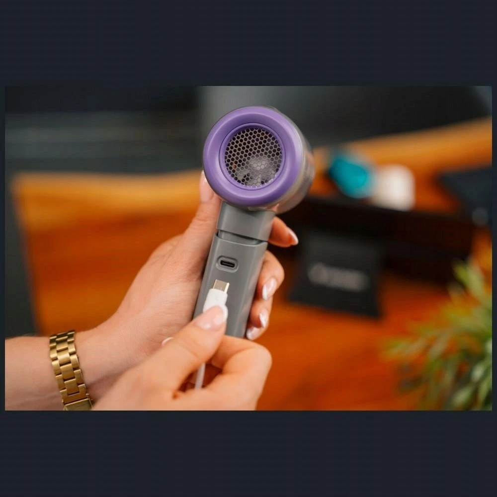 Rankinis ventiliatorius Verbatim Cool `n` Go Aqua Breeze violetinės spalvos pilkos spalvos 32345