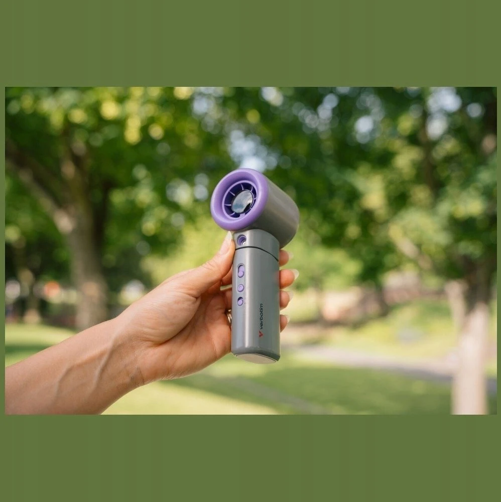Rankinis ventiliatorius Verbatim Cool `n` Go Aqua Breeze violetinės spalvos pilkos spalvos 32345