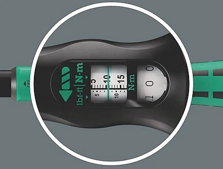 Wera Click-Torque Lock A 5 R/L adjustable torque wrench – 2.5–25 Nm range, ¼" square drive
