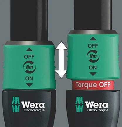 Wera Click-Torque Lock C 3 R/L torque wrench – adjustable 40–200 Nm, 1/2" square drive, ±3% precision, reversible ratchet