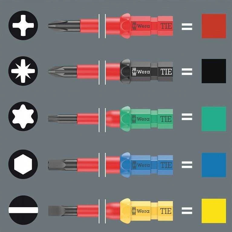 Atsuktuvų rinkinys (16 vnt) elektrikams VDE 1000V 006607 Wera
