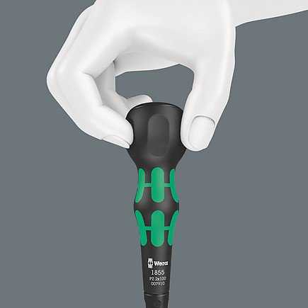Wera 1855 PZ Kraftform Ball-Grip Pozidriv atsuktuvas (PZ2x100 mm)