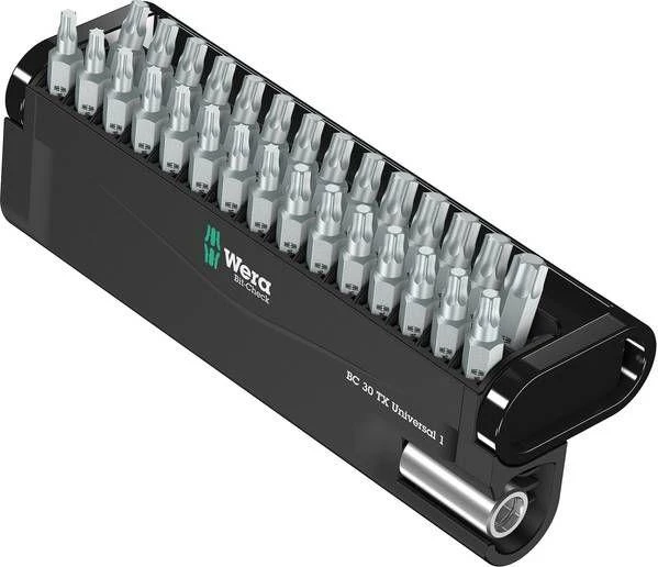 30 dalių sukimo antgalių rinkinys WERA TX Universal 1