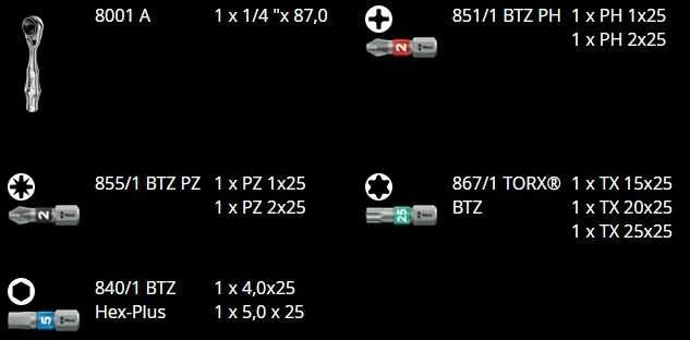 Wera Bit-Check 10 Zyklop Mini BiTorsion 1