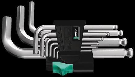 Wera L-raktų rinkinys, metrinis, chromuotas 950 PKS/9 SM N