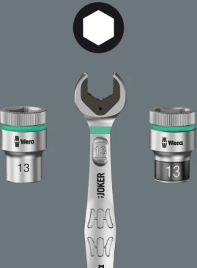 Terkšlinis veržliaraktis WERA Joker 13 mm