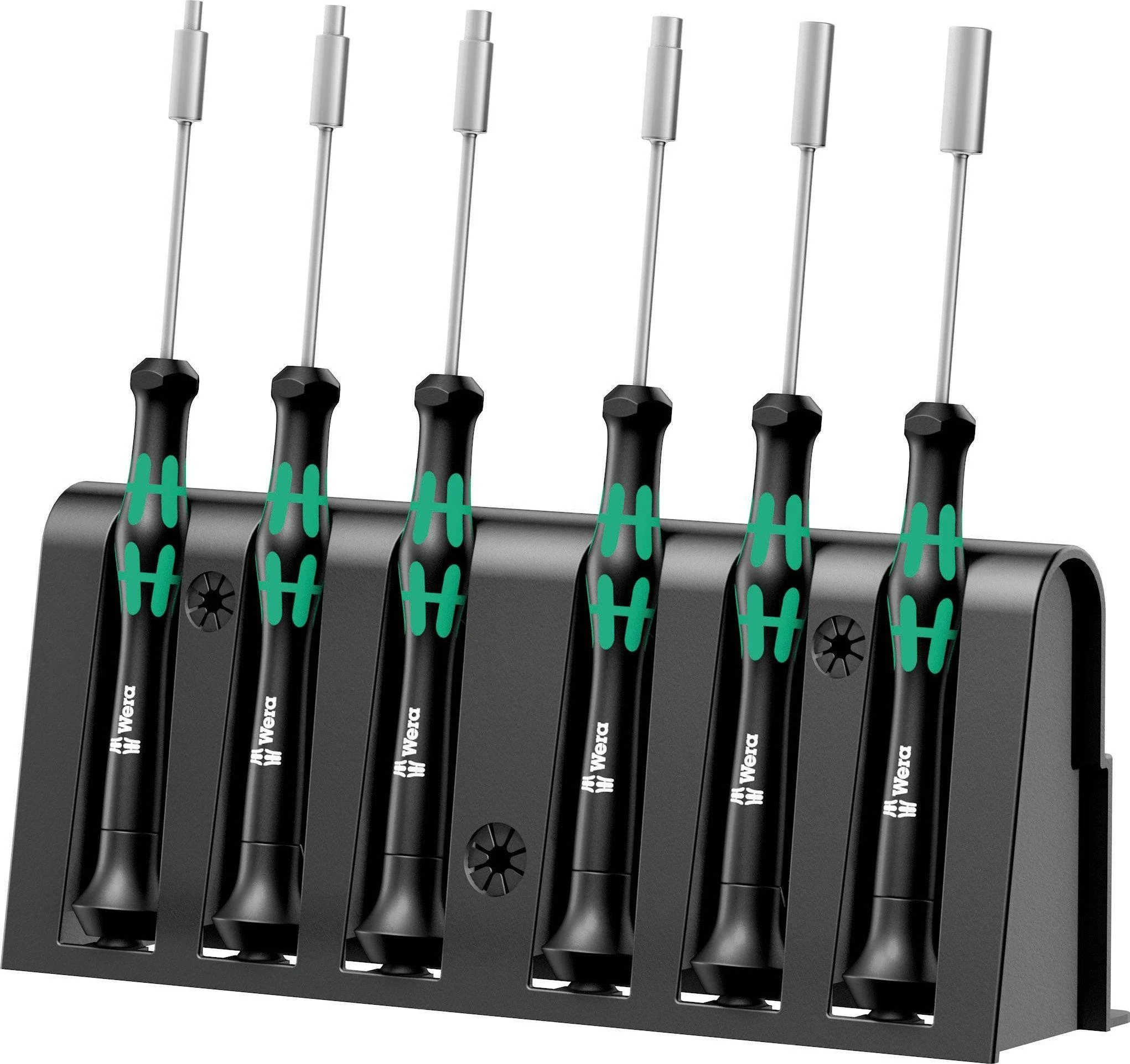 WERA 2069/6 elektroninei taikymui. atsuktuvų rinkinys + stovas