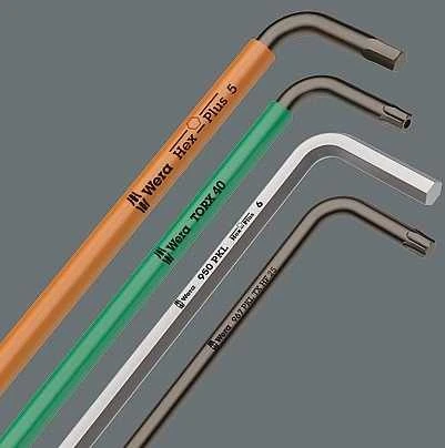Wera L-raktų rinkinys, metrinis, chromuotas 950 PKS/9 SM N