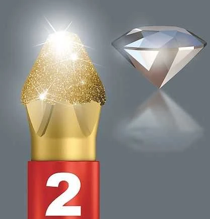 Sukimo antgalių rinkinys 12 dalių WERA Diamond 1