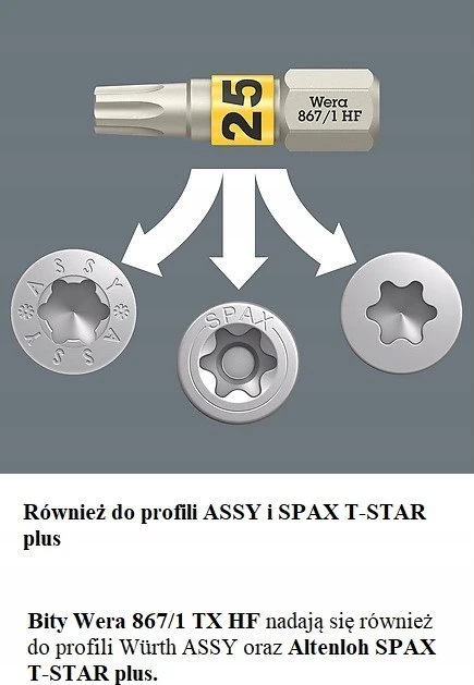 Wera Rinkinys BIT-CHECK 6 TX UNIVERSAL 1, 6CZ.