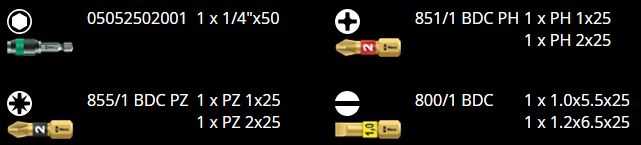Wera Rinkinys Bit-Check 7 Diamond 1 su laikikliu Rapidaptor (05057416001)