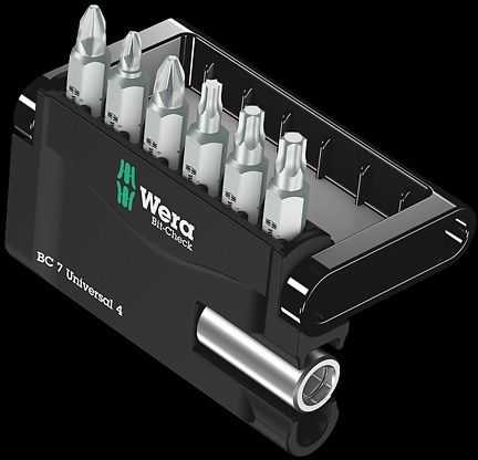 Wera Rinkinys Bit-Check 7 Universal 4 + uchwyt universalus (05135810001)