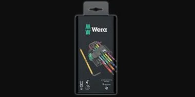 Šešiakampių raktų komplektas WERA, TX8-TX40 mm, TORX tipo, suapvalintu galu, spalvoti, 9 vnt.