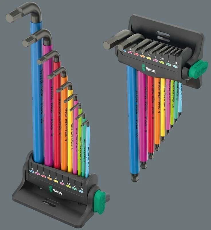 Wera Wera 950/9 Hex-Plus Multicolour 3 kampinių veržliarakčių rinkinys