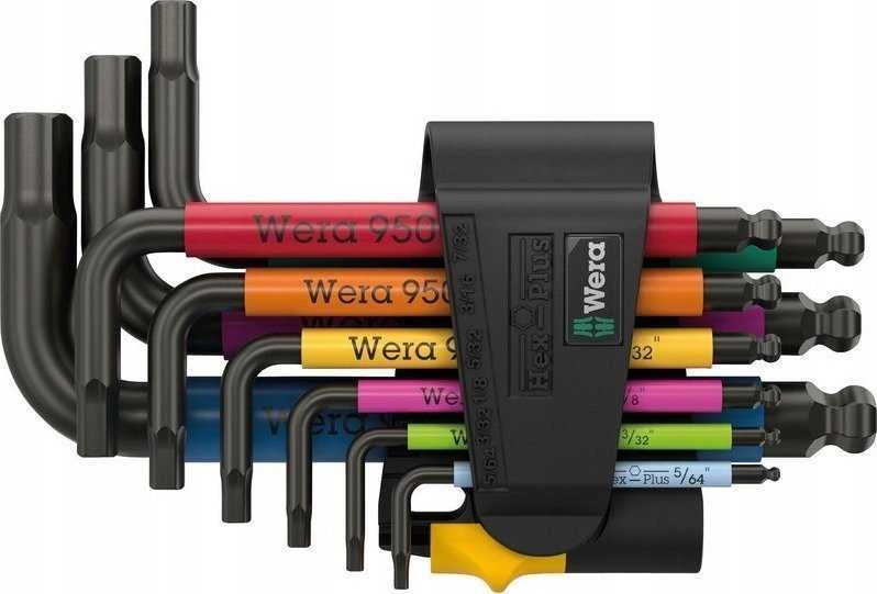 Wera Wera 950/9 Hex-Plus Multicolour Imperial 3 kampinių veržliarakčių rinkinys