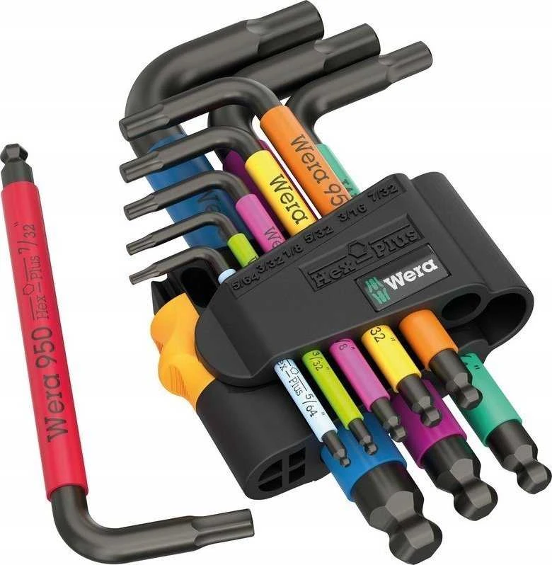 Wera Wera 950/9 Hex-Plus Multicolour Imperial 3 kampinių veržliarakčių rinkinys