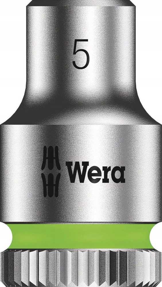 Wera Wera A 4 socket magnet strip Zyklop socket set 1/4 (juodas/žalias, 9 pieces)