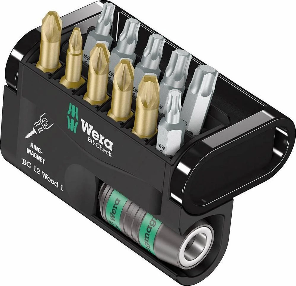 WERA Bit-Check 12 Wood 1 bitų rinkinys