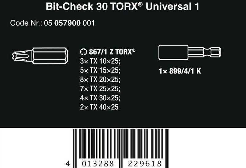 Wera Wera Bit-Check 30 TX universal 1 SB