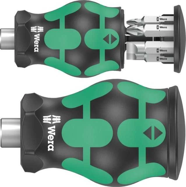 Wera Wera Kraftform compact stubby magazine 4 bit set (juodas/žalias, 7 pieces)