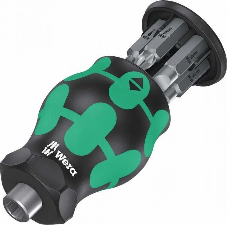 Wera Wera Kraftform compact stubby magazine 4 bit set (juodas/žalias, 7 pieces)