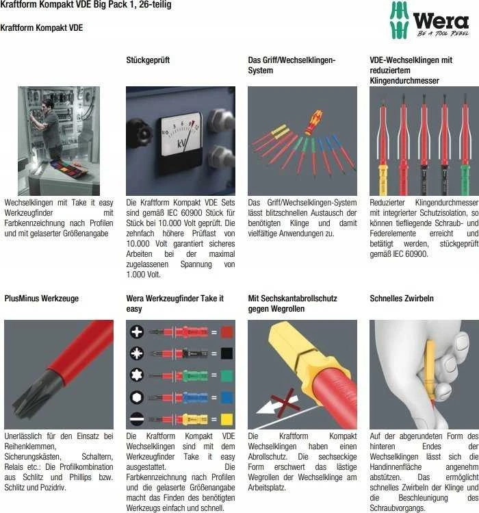 Wera Kraftform Kompakt VDE 17 Univesal - Tool Finder
