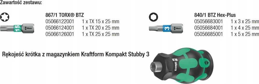 Wera Kraftform Kompakt Stubby Magazine 3