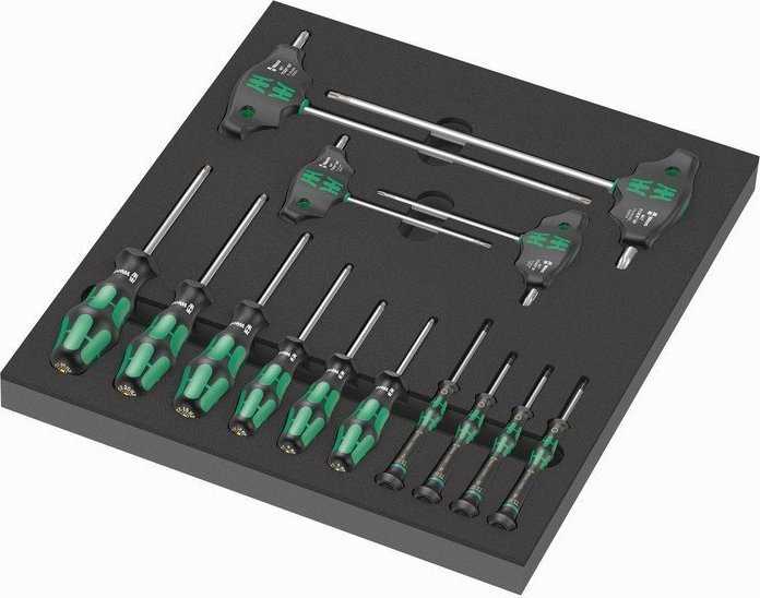 „Wera“ PUTOLŲ Įdėklas SU ATKUKTUMIS TORX VARŽTAMS IR VARŽTAMS 14CZ,