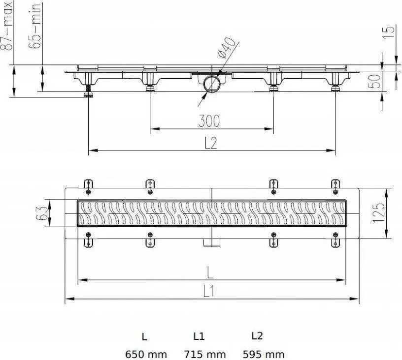 Werit-P JOMOTech Exclusive 40 rinkinys / Linijinis nuotakas 650 mm / Dvipusė kaukė FLIS juoda matinė / kilimėlis WERIT (175-30650400-38)