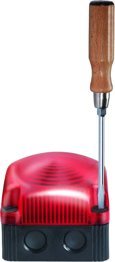 Werma Įspėjamoji raudona lemputė 115-230V AC LED fiksuota IP66 (853.100.60)