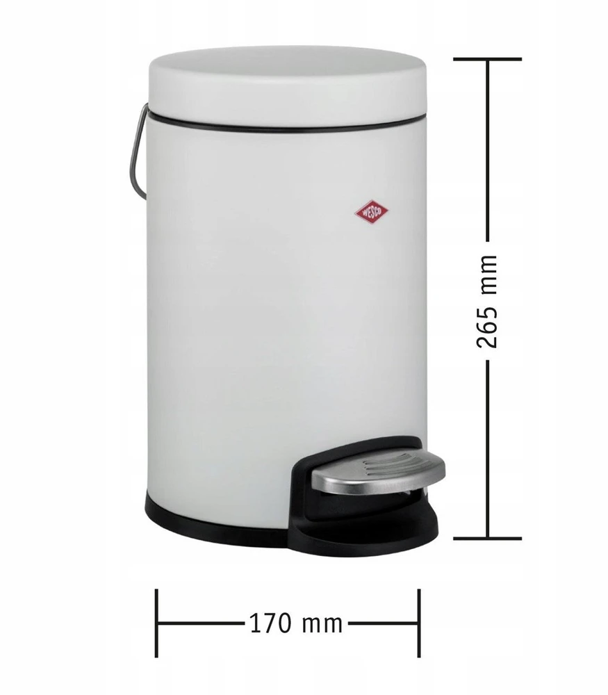 Wesco 3 l grafito matinė šiukšliadėžė kosmetikai Wesco