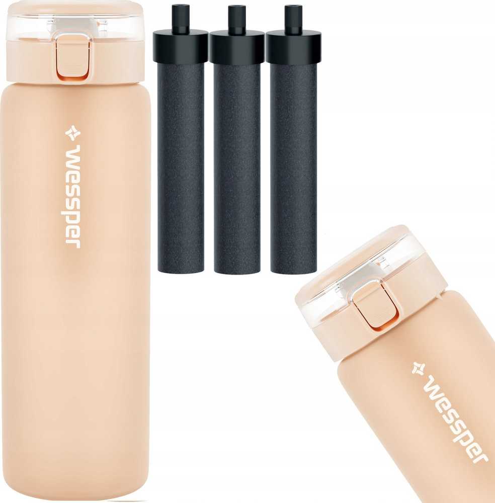 Gertuvė Wessper ActiveMax stiklinis buteliukas 680 ml smėlio spalvos