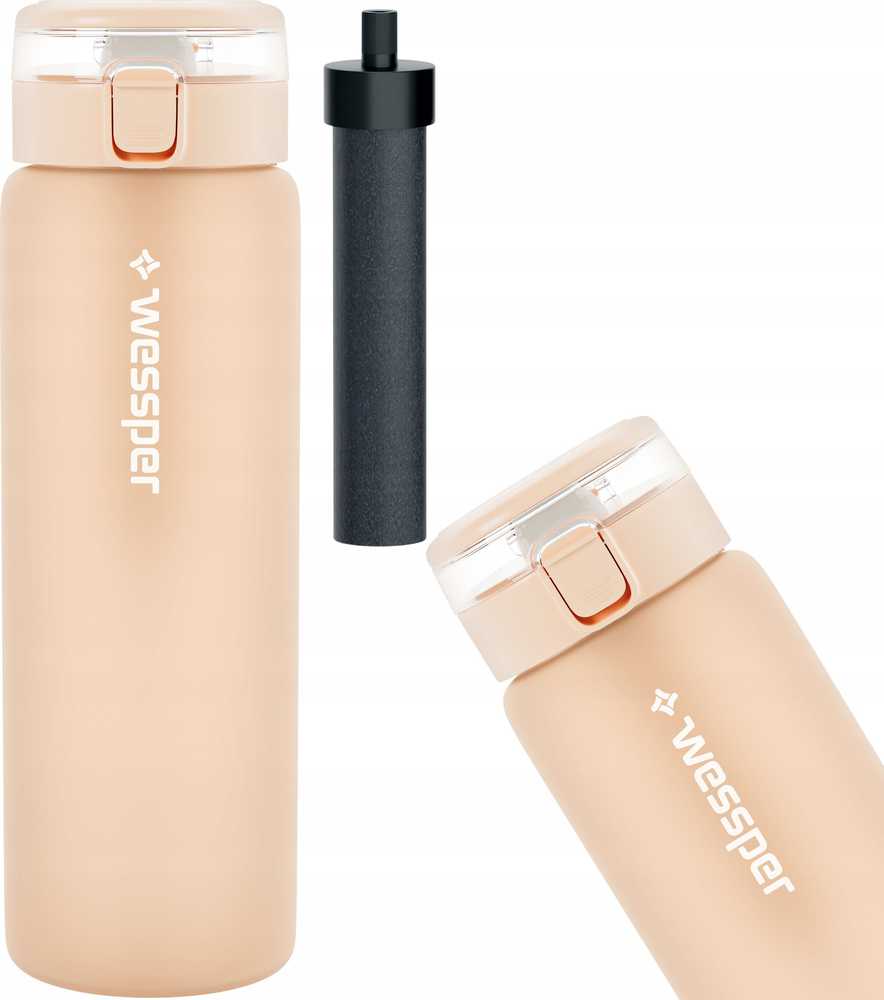 Gertuvė Wessper ActiveMax stiklinis buteliukas 680 ml smėlio spalvos