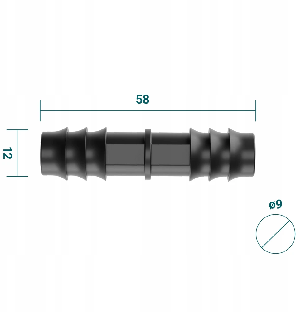 Wessper Tiesioginė jungtis 16 mm lašelinės linijos sistemai (SIL918 K)