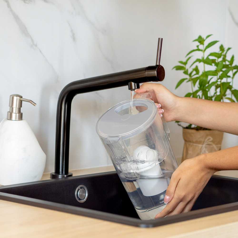Wessper AquaClassic Basic 2,5 l pilko filtro ąsotis (WES204-GR)