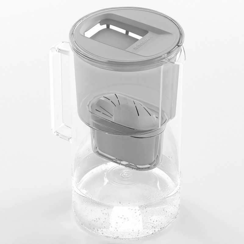 Vandens filtravimo ąsotis Wessper Aquamax Crystalline + 1 vandens filtras | pilkas