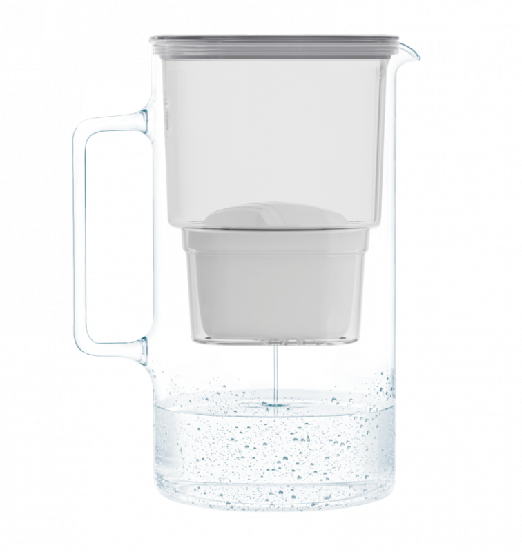 Vandens filtravimo ąsotis Wessper Aquamax Crystalline + 1 vandens filtras | pilkas